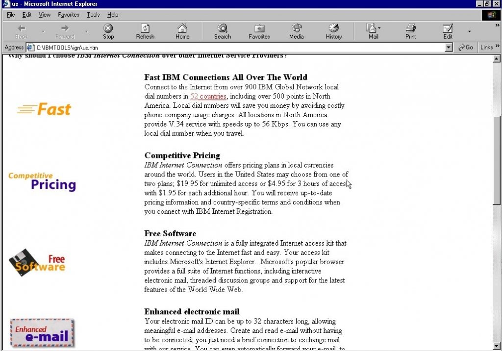 IBM Internet  Connection page 2